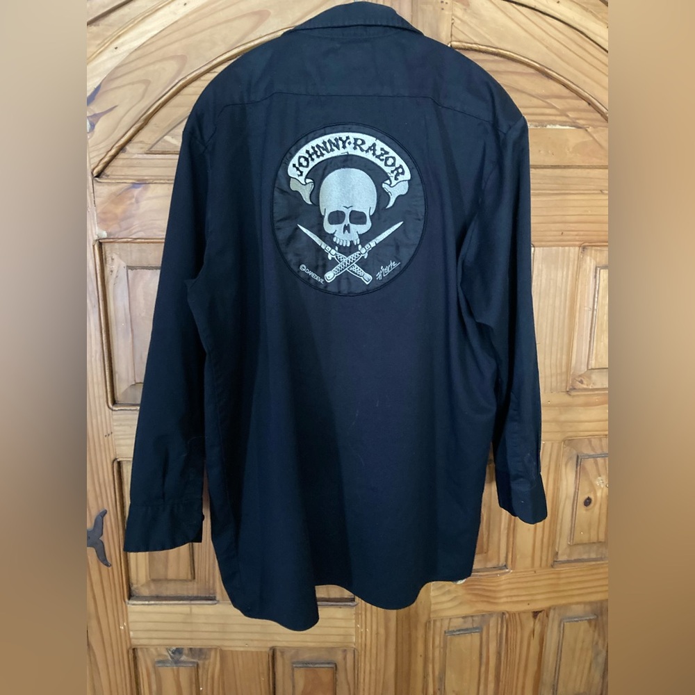 Dickies X-Large Black Shirt with Johnny Razor Patch